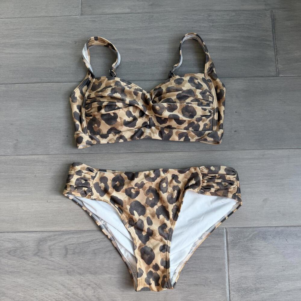 NipTuck Swim Leopard Print Bikini Set - Size 4 - Picture 5 of 8